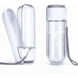 Colnk - Gourde Chien 420ml, Bouteille Chien Promenade avec Bol intégré, Bouteille Eau Portable pour