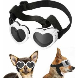 Blue Dream - Lunettes pour Chiens en Forme de Cœur, Lunettes de Soleil pour Animaux de Compagnie