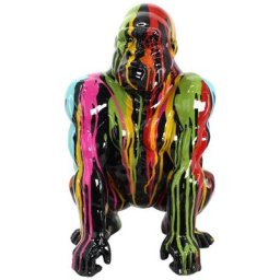 Figures de figure animale Figure Gorilla Grafiti Animal multicolor 26x27x45cm 25273 - Multicolor