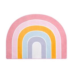 Paco Home - Tapis Rond Chambre Enfant Bebe Fille Garcon Arc-en-ciel Lavable En Machine 120x160 cm