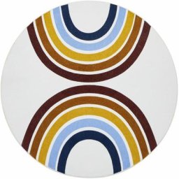 Paco Home Tapis Rond Chambre Enfant Bebe Fille Garcon Arc-en-ciel Lavable En Machine 100 cm rond,