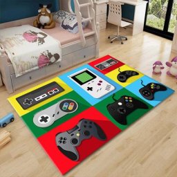Freosen - Tapis 120x160cm 3D Chambre Enfant Moderne Gamer Tapis de Jeu Pour Salon Chambre Graffiti