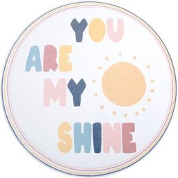 Paco Home - Tapis Rond Chambre Enfant Bebe Fille Garcon Arc-en-ciel Lavable En Machine 120 cm rond,