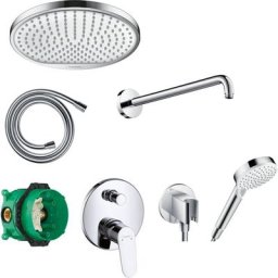 Robinet bain douche encastré HANSGROHE Crometta S avec mitigeur mécanique Logis chromé + nettoyant