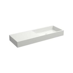 Mini Wash Me Lave main 56x6x19cm gauche avec trou pour robinetterie perçable montage mural ou à