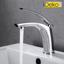 Robinet salle de bain de lavabo style mono standard eu laiton céramique chrome