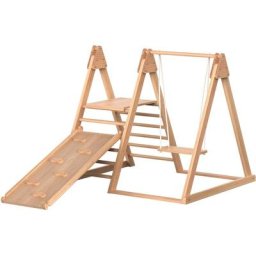 Toboggans et balançoires pour enfants, jouets en bois pour enfants. Bois de pin massif,