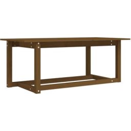Table basse Marron miel 110x55x45 cm Bois massif de pin Vidaxl marron miel