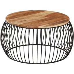Table salon Moderne - Table basse Ø68 cm Bois d'acacia massif FR64235