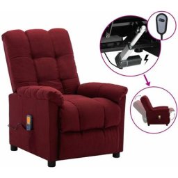 Fauteuil Relax inclinable électrique Fauteuil de massage - Fauteuil de Relaxation Rouge bordeaux
