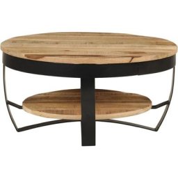 Table basse de salon, Table Café, Bois massif de manguier 65 x 32 cm OIB5683E - Brun