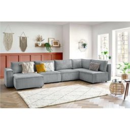 Canapé modulable Bobochic Canapé d'angle fixe modulable xl nihad tissu velours côtelé Angle gauche