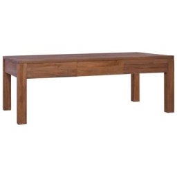 Table basse 110x60x40 cm Bois de teck massif Vidaxl Brun