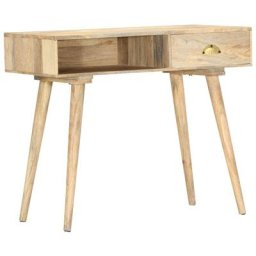 Table console 90x45x75 cm Bois de manguier massif Vidaxl Brun