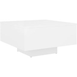 Table basse de salon, Table Café, Blanc 60x60x31,5 cm Aggloméré OIB6665E - Blanc