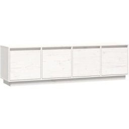 Vidaxl - Meuble tv Blanc 156x37x45 cm Bois de pin massif White