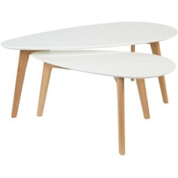 Tables basses drop - set de 2 - Blanc