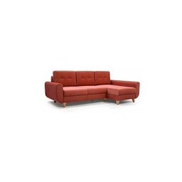 Canapé d'angle droit/gauche convertible avec coffre de rangement - 4 places - Tissu imperméable