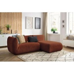 Canapé modulable Bobochic Canapé d'angle fixe lecomte avec 1 chauffeuse avec accoudoir 150 cm et 1