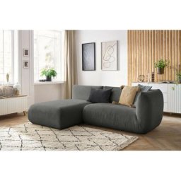 Canapé modulable Bobochic Canapé d'angle fixe lecomte avec 1 chauffeuse avec accoudoir 150 cm et 1