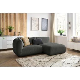 Canapé modulable Bobochic Canapé d'angle fixe lecomte avec 1 chauffeuse avec accoudoir 150 cm et 1