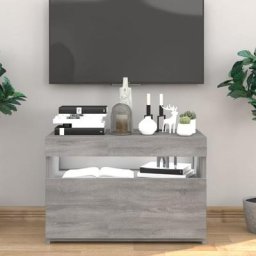 Meuble tv avec lumières led Sonoma gris 60x35x40 cm