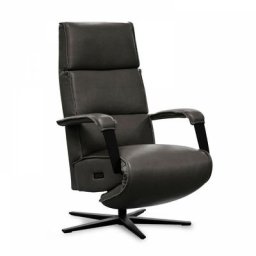 Fauteuil de relaxation électrique en cuir noir - Noir