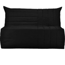 Comfort Bultex Banquette bz 3 places - Made in France - l 142 x p 101 cm - Tissu noir - becci