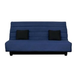 Dunlopillo - Banquette Clic clac Tissu Marine + 2 coussins Noir - l 194 x p 98 x h 102 cm - alex