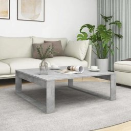 Table basse Bout de canapé - Table Café Gris béton 100x100x35 cm Aggloméré