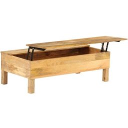 Table salon Moderne - Table basse Bois de manguier massif 110 x 55 x 35 cm FR36004