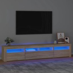 Meuble tv Moderne - Meuble de rangement - Buffet Salon - avec lumières led Chêne sonoma Chic-888774