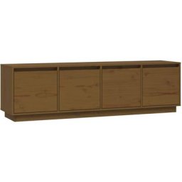 Meuble tv Marron miel 156x37x45 cm Bois de pin massif Vidaxl Honey brown