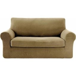 1 Pièce Housse de Canapé pour Chambre Salon, 152x83x89 cm, Brun - Brun - Deconovo