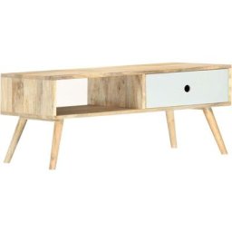 Table basse Contemporain - Bout de canapé Table Café - 90x50x40 cm Bois de manguier massif