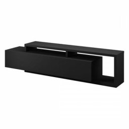 Price Factory - Meuble tv 220cm collection bergame. Coloris noir super mat. - Noir