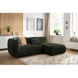 Canapé modulable Bobochic Canapé d'angle fixe lecomte avec 1 chauffeuse avec accoudoir 150 cm et 1