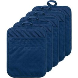 Set de 5 Gants de Four et maniques Coton Maniques bbq Résistant à Chaleur et Antidérapant Mitaines