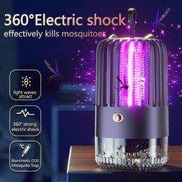 Lrapty - Piège à insectes électrique silencieux, lampe anti-moustiques, clé usb, anti-moustiques