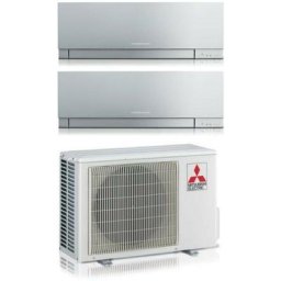Mitsubishi - electric dual split inverter climatiseur série kirigamine zen silver msz-ef 7+7 avec