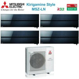 Mitsubishi - electric quadri split inverter climatiseur série kirigamine style msz-ln 9+9+9+12 avec
