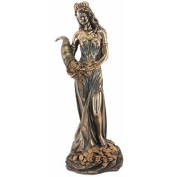 Figurines en bronze Fortune Goddess Gold Bronze 25x25x70cm 68797 - Dorado - Signes Grimalt