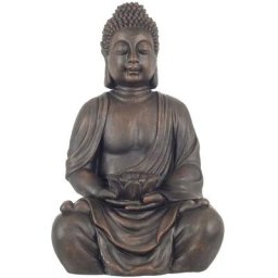 Figure de figurines de Bouddha Bouddha Buddhas Gray 31x38x60cm 23982 - Gris - Signes Grimalt