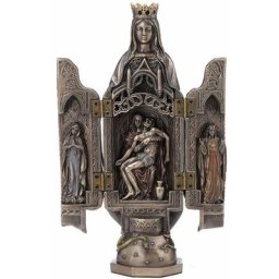 Figurines en bronze Vierge avec miséricorde bronze doré bronze 6x7x20cm 22285 - Dorado - Signes