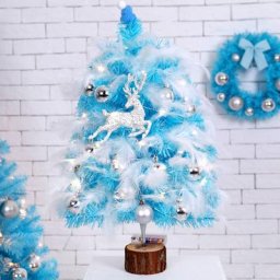 Sapin de Noel 60 cm Arbre de noel en plumes artificielles avec lumieres led Mini arbre de noel