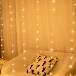 Lumineuse Rideau, 3M3M Rideau Lumineux 300 led 8 Modes d'Éclairage Rideau de Lumière usb Blanc