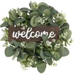 Guirlande d'eucalyptus artificielle feuilles branche guirlande signe de bienvenue couronne de porte