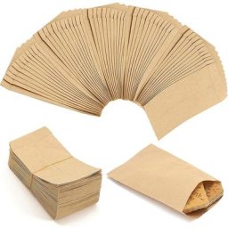150 Pcs Sachet Papier Kraft, 610cm Petit Sac en Papier Alimentaire, Pochette Cadeau Craft pour