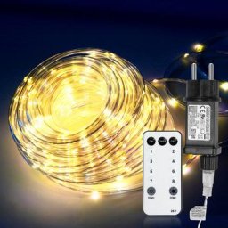 Tube lumineux à led pour l'extérieur Tube lumineux Chaîne lumineuse Filet lumineux—Jaune—10m-Avec