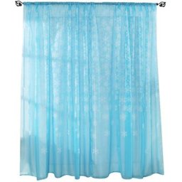 Motif de flocon de neige transparent imprimé rideau de fenêtre Voile panneaux transparents pour